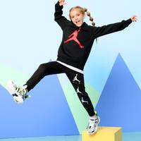 AIR JORDAN 男女中大童款舒适保暖内短绒长袖连帽卫衣