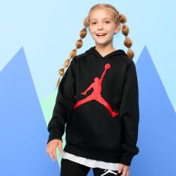 AIR JORDAN 舒适保暖 男女中大童款连帽卫衣