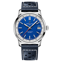 百年灵 瑞士机械表 男女同款手表 牛皮表带