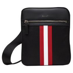 BALLY 6238425 经典条纹单肩包 黑色