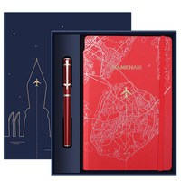 英雄 钢笔厦航套装宝珠笔笔记本礼盒套装男女商务办公签字书写礼物