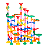  浮造 益智拼装 儿童滚珠轨道模型积木 彩珠