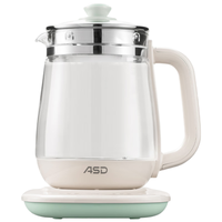ASD/爱仕达 304不锈钢0涂层 养生壶 1.5L 【全玻璃壶体】11档温度可调