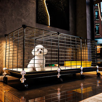 蔻丝 狗笼子小型犬带厕所家用加粗加密宠物幼犬狗狗笼子围栏柯基泰迪