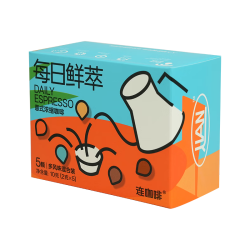 连咖啡 鲜萃意式浓缩黑咖啡 2g*5颗 五种风味混合装