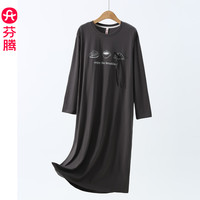 FENTENG/芬腾 纯棉 女士睡裙 FX26931547深灰 L 110-125斤