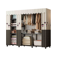  好脉 免安装 折叠布衣柜 黑管-80CM向日葵