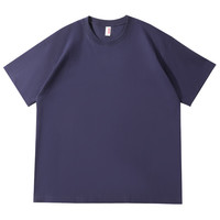 凡客诚品 230克重磅棉质短袖上衣夏装男女同款 藏青 3XL