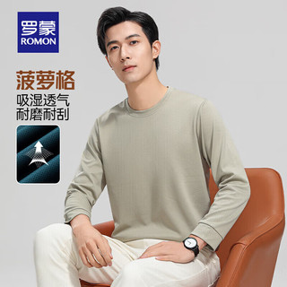  ROMON/罗蒙 华夫格 男士长袖T恤