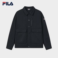 FILA 官方男针织长袖外套2026夏新款工装商务休闲行政夹克上衣