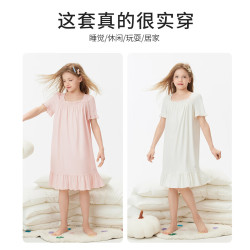 navigare 意大利小帆船 女童花边睡裙夏季