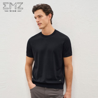 EMZ 鄂尔多斯 7A抗菌含桑蚕丝男士短袖T恤