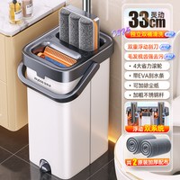 佳帮手 JBS-PBGGLTB 拖把家用 干湿两用 33cm灵动面板+2厚布 双浮动刮洗+洗脱分离桶