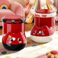 星优 创意靴子垃圾桶2026新款带轮带盖垃圾桶双筒隐藏垃圾袋垃圾桶