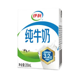 伊利 纯牛奶 全脂 200ml 盒装 无菌砖 优质奶源 200ml 24盒