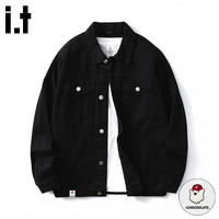 :CHOCOOLATE 宽松百搭 男士牛仔外套 黑色 L