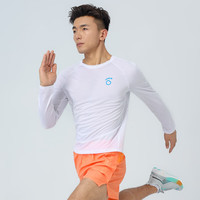 马孔多 吸湿速干 男士长袖T恤 白色-男 2XL