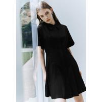 UR UR2024夏季通勤压褶棉质连衣裙UWU740075