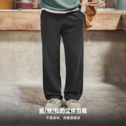 马登 新疆棉美式 男款卫裤 深铁灰