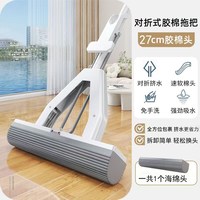 TEITEIRO/太太乐家居 免手洗 海绵拖把 【小号】28cm加长不锈钢杆/强力吸水/一共1个绵头