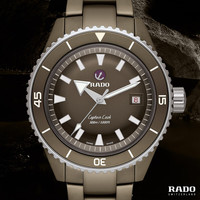 RADO 瑞士手表 库克船长男士陶瓷潜水机械表 丛林绿