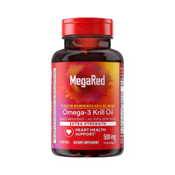 MegaRed 南极磷虾油软胶囊深海鱼油omega-3日常护血管高纯度500mg40粒