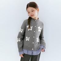 笛莎 女童26春装中大童格纹拼接时尚上衣