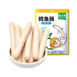 窝小芽 鳕鱼肠 婴幼儿童营养肉肠  玉米味 原味 80g