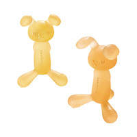 beedoll 蓓兜/beedoll 婴儿牙胶玩具 小兔子造型 防吃手 可水煮 柠檬黄+纳米银