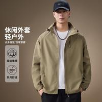 吉普 26春季连帽开衫外套男式夹克男装百搭长袖男上衣