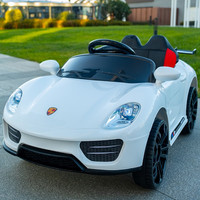 移动端、京东百亿补贴：熊熊特工 儿童电动车四轮汽车可坐人遥控摇摆男女孩宝宝玩具童车充电 白色+小电瓶单驱动+音乐