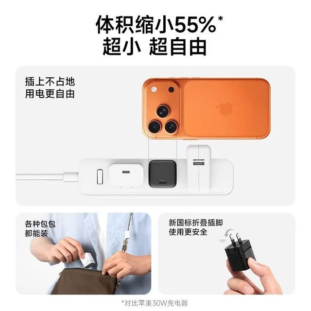 移动端：酷态科 氮化镓40W适用苹果17Pro充电头快充typec插头便携