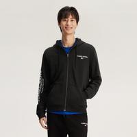 TOMMY HILFIGER Tommy Jeans男女情侣街头字母印花连帽拉链开衫卫衣