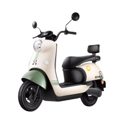 新日 丽曼5.0 电动摩托车 复古 通勤代步 烟灰绿 72V