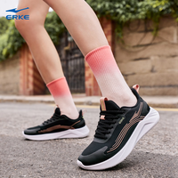 鸿星尔克 2026新款跑步鞋 女子跳绳鞋 正黑/粉金3461