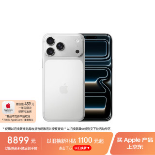 国家补贴、PLUS会员：Apple iPhone 17 Pro Max 256GB 银色 支持移动联通电信5G双卡双待手机