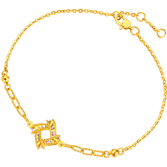 六福珠宝 足金 黄金手链