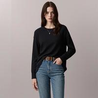 Massimo Dutti 女式慵懒风松弛感显瘦遮肉长袖圆领套头针织衫