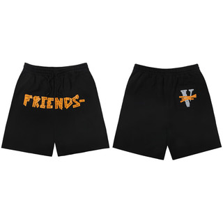  VLONE 立体胶带LOGO印花 短裤 VLSR24002黑橙 短裤 M