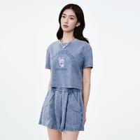 乐町 Honey Kuma联名 女士短款T恤