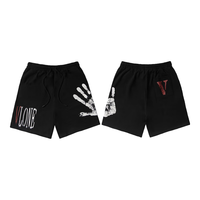  VLONE 破坏指纹LOGO印花 短裤 VLSR23001黑白