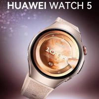 华为 WATCH 5鸿蒙 运动智能手表 42mm 金星白 素皮复合表带+不锈钢表壳
