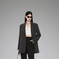 限尺码：欧时力 女士通勤西装外套 中长款宽松春装