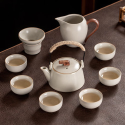 艾格辰 新汝窑轻奢茶具套装