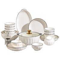  白朔 轻奢纯色北欧风简约高级感 餐具套装