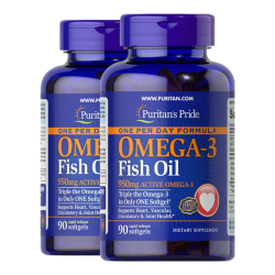 普丽普莱 深海鱼油omega-3高含量软胶囊鱼油1400mg* 90粒*2瓶