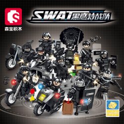 森宝积木 102528 黑鹰特战系列军事积木人仔【全套12个】
