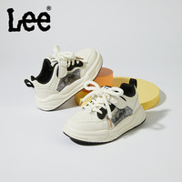 Lee/李 防滑耐磨透气 儿童运动鞋 26 鞋内长约16.7cm 白黑