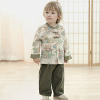 汉宫优品 新中式 儿童汉服套装 80