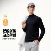 安踏 CHN系列 男款半拉链加绒长袖t恤 152617407